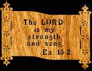 Exodus 15:2 Bible Plaque Scroll Saw Pattern