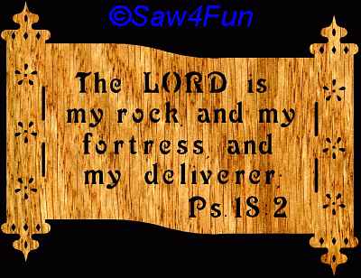 Psalm 18:2 Bible Plaque Scroll Saw Pattern