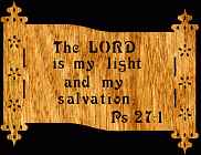 Psalm 27:1 Bible Plaque Scroll Saw Pattern