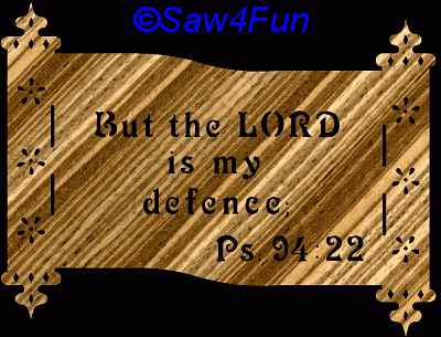 Psalm 94:22 Bible Plaque Scroll Saw Pattern