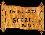 Psalm 96:4 Bible Plaque Scroll Saw Pattern