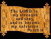 Psalm 118:14 Bible Plaque Scroll Saw Pattern