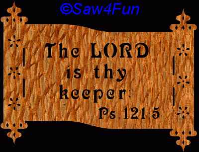 Psalm 121:5 Bible Plaque Scroll Saw Pattern