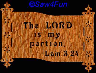 Lam 3:24 Bible Plaque Scroll Saw Pattern