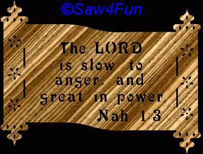 Nahum 1:3 Bible Plaque Scroll Saw Pattern