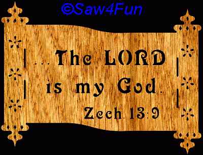 Zechariah 13:9 Bible Plaque Scroll Saw Pattern