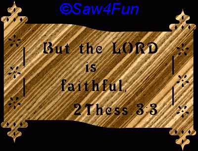 2 Thes 3:3 Bible Plaque Scroll Saw Pattern