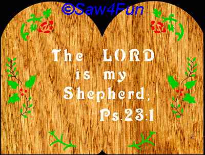 Psalm 23:1 Bible Plaque Scroll Saw Pattern