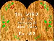 Exodus 15:2 Bible Plaque Scroll Saw Pattern