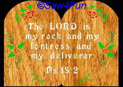 Psalm 18:2 Bible Plaque Scroll Saw Pattern