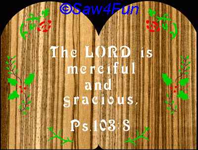 Psalm 103:8 Bible Plaque Scroll Saw Pattern