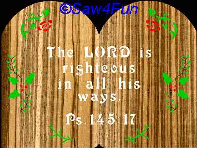 Psalm 145:17 Bible Plaque Scroll Saw Pattern