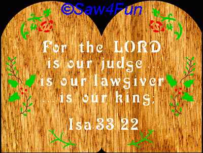 Isaiah 33:22 Bible Plaque Scroll Saw Pattern