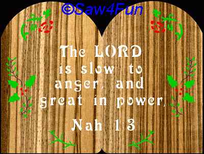 Nahum 1:3 Bible Plaque Scroll Saw Pattern