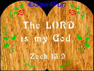 Zechariah 13:9 Bible Plaque Scroll Saw Pattern