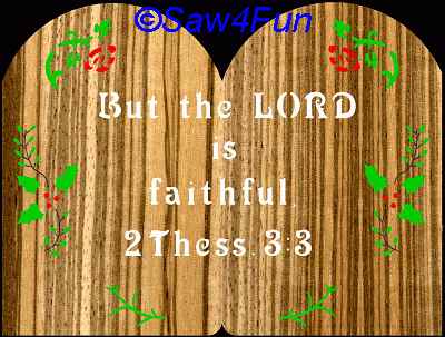 2 Thes 3:3 Bible Plaque Scroll Saw Pattern