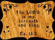 Exodus 15:2 Bible Plaque Scroll Saw Pattern