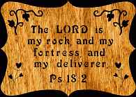 Psalm 18:2 Bible Plaque Scroll Saw Pattern