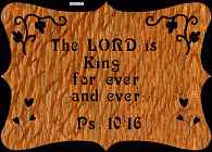 Psalm 10:16 Bible Plaque Scroll Saw Pattern