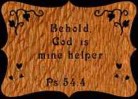 Psalm 54:4 Bible Plaque Scroll Saw Pattern