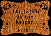 Psalm 121:5 Bible Plaque Scroll Saw Pattern