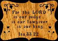 Isaiah 33:22 Bible Plaque Scroll Saw Pattern