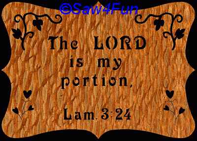 Lam 3:24 Bible Plaque Scroll Saw Pattern