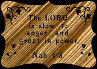 Nahum 1:3 Bible Plaque Scroll Saw Pattern