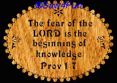 Proverbs 1:7 Bible Plaque Scroll Saw Pattern