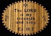 Exodus 15:2 Bible Plaque Scroll Saw Pattern