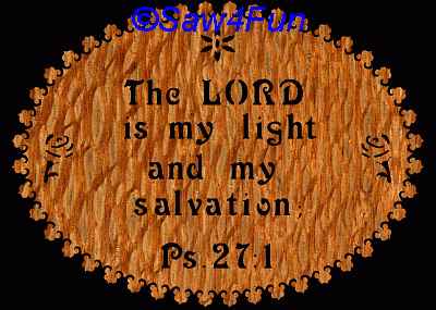 Psalm 27:1 Bible Plaque Scroll Saw Pattern