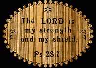 Psalm 28:7 Bible Plaque Scroll Saw Pattern