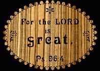 Psalm 96:4 Bible Plaque Scroll Saw Pattern