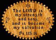 Psalm 118:14 Bible Plaque Scroll Saw Pattern