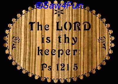 Psalm 121:5 Bible Plaque Scroll Saw Pattern