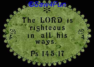 Psalm 145:17 Bible Plaque Scroll Saw Pattern