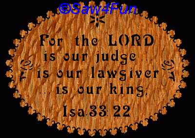 Isaiah 33:22 Bible Plaque Scroll Saw Pattern