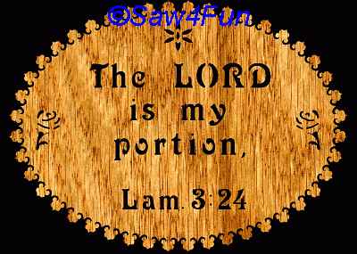 Lam 3:24 Bible Plaque Scroll Saw Pattern