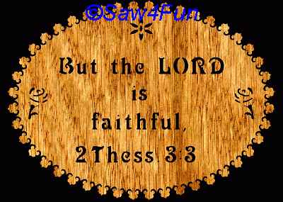 2 Thes 3:3 Bible Plaque Scroll Saw Pattern