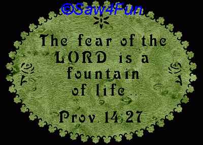 Proverbs 14:27 Bible Plaque Scroll Saw Pattern