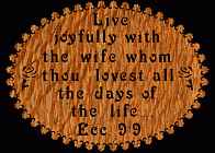 Ecclesiastes 9:9 Bible Plaque Scroll Saw Pattern