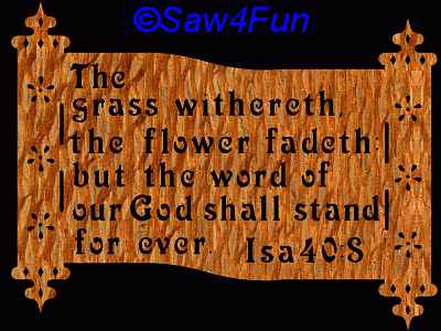 Isaiah 40:8 Bible Plaque Scroll Saw Pattern