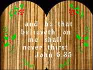 John 6:35 Bible Plaque Scroll Saw Pattern