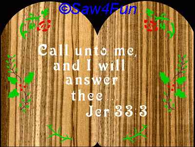 Jeremiah 33:3 Bible Plaque Scroll Saw Pattern