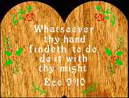 Eccl 9:10 Bible Plaque Scroll Saw Pattern