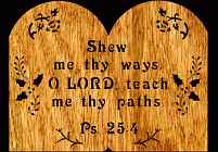 Psalm 25:4 Bible Plaque Scroll Saw Pattern