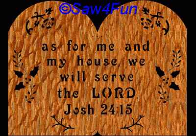 Josh 24:15 Bible Plaque Scroll Saw Pattern