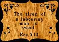 Eccl 5:12 Bible Plaque Scroll Saw Pattern