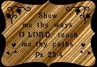 Psalm 25:4 Bible Plaque Scroll Saw Pattern