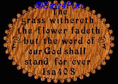 Isaiah 40:8 Bible Plaque Scroll Saw Pattern